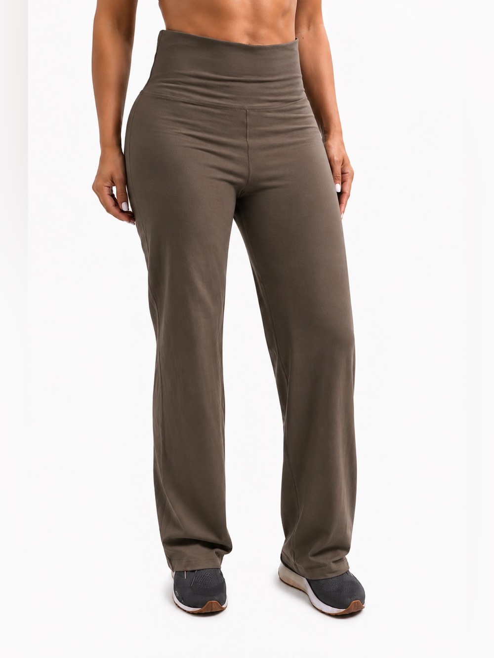 Athleta Elation Brown High Rise Wide Leg Pants Women’s Small